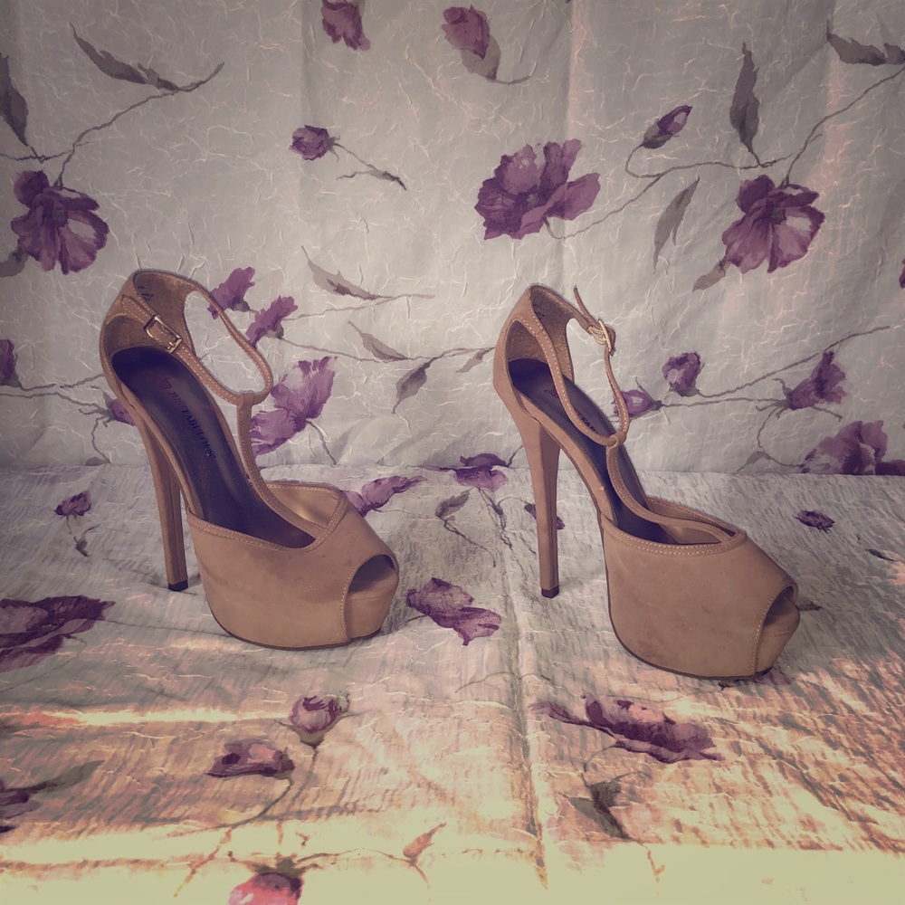 Tan pumps
